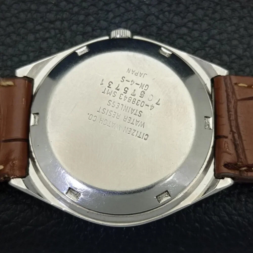 Vintage 1974 Citizen Automatic Mens Silver Watch W/daydate & Gold accents